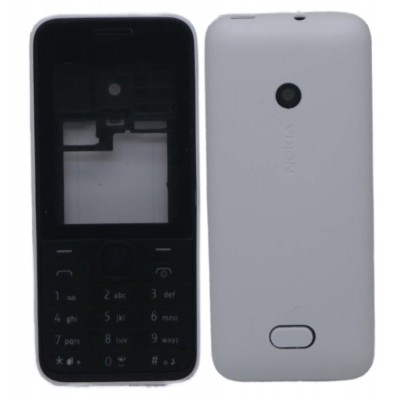 Full Body Housing For Nokia 208 Dual Sim White - Maxbhi Com