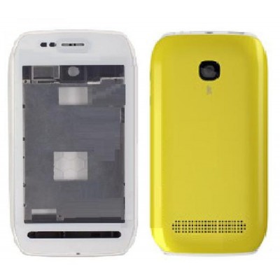 Full Body Housing for Nokia 603 White & Yellow