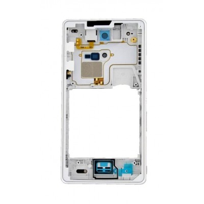 Lcd Frame Middle Chassis For Sony Xperia Zr White By - Maxbhi Com