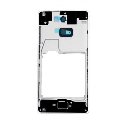 Lcd Frame Middle Chassis For Sony Xperia Zr White By - Maxbhi Com