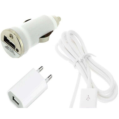 3 in 1 Charging Kit for Samsung ATIV S neo SPH-I800 with USB Wall Charger, Car Charger & USB Data Cable