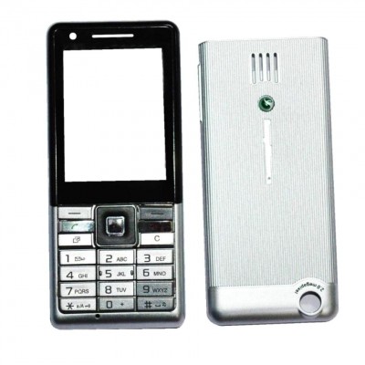 Full Body Housing For Sony Ericsson J105 Naite Greenheart Silver - Maxbhi Com