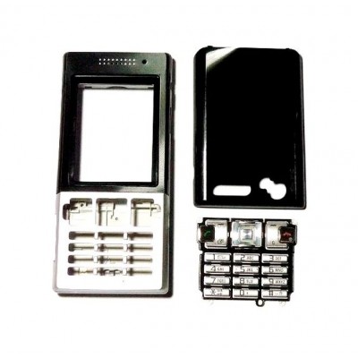 Full Body Housing For Sony Ericsson T700 Black Silver - Maxbhi Com