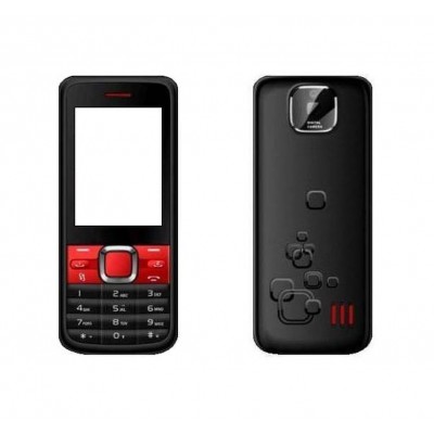 Full Body Housing For Lemon Duo 325 Black Red - Maxbhi Com