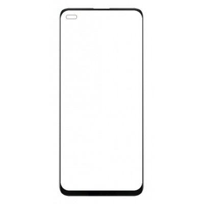 Replacement Front Glass For Oppo Reno4 Z 5g Black By - Maxbhi Com