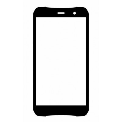 Replacement Front Glass For Doogee S35 Black By - Maxbhi Com