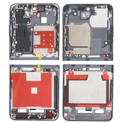 Lcd Frame Middle Chassis For Huawei P50 Pocket 4g Al00 Black By - Maxbhi Com