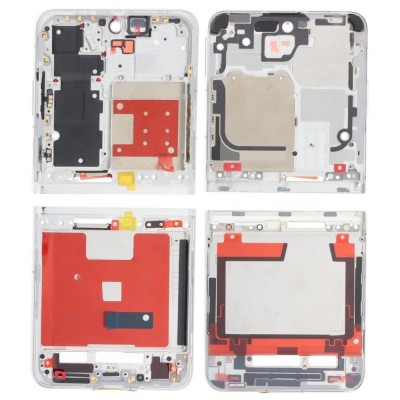Lcd Frame Middle Chassis For Huawei P50 Pocket 4g Al00 White By - Maxbhi Com