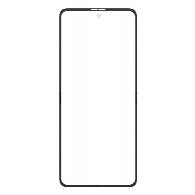Replacement Front Glass For Huawei P50 Pocket 4g Al00 Black By - Maxbhi Com