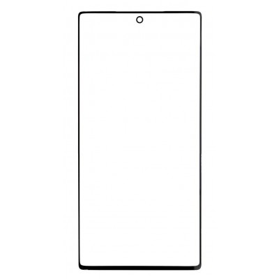 Replacement Front Glass For Samsung Galaxy Note 10 Black By - Maxbhi Com
