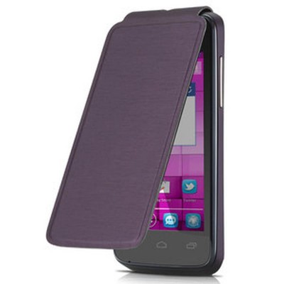 Flip Cover for Alcatel One Touch M'Pop - Aubergine