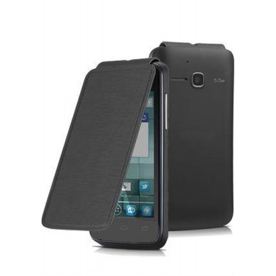 Flip Cover for Alcatel One Touch M'Pop - Black