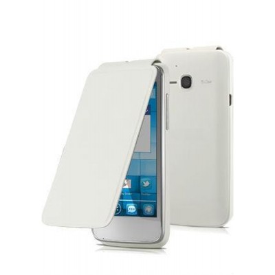 Flip Cover for Alcatel One Touch M'Pop - Pure White