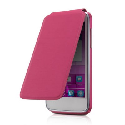 Flip Cover for Alcatel One Touch X'Pop - Hot Pink