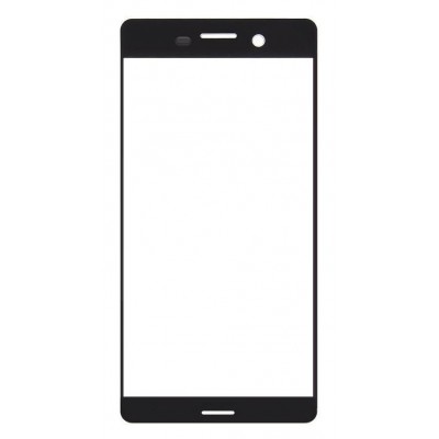 Replacement Front Glass For Sony Xperia X Dual F5122 Black By - Maxbhi Com