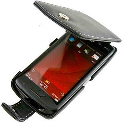 Flip Cover for BlackBerry Torch 9850 Monaco Volt - Black