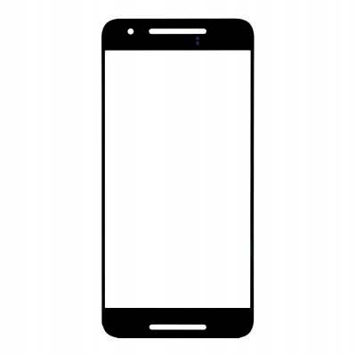 Replacement Front Glass For Huawei Nexus 6p Black By - Maxbhi Com