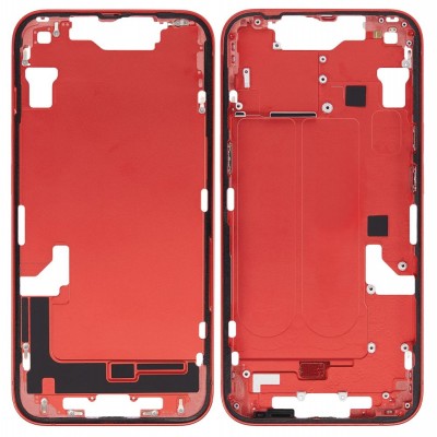 Lcd Frame Middle Chassis For Apple Iphone 14 Red By - Maxbhi Com