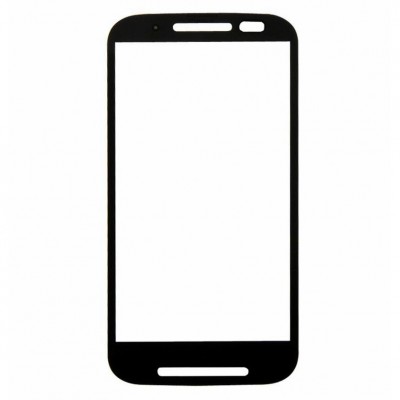 Replacement Front Glass For Motorola Moto E Dual Sim Xt1022 Black By - Maxbhi Com