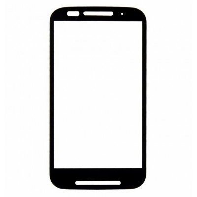 Replacement Front Glass For Motorola Moto E Dual Tv Xt1025 With Digital Tv Black By - Maxbhi Com