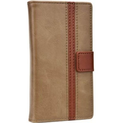 Flip Cover for Gionee Ctrl V2 - Brown