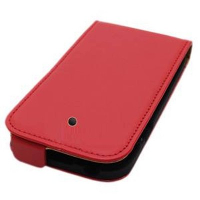 Flip Cover for HTC Desire X Dual SIM with dual SIM card slots - Red