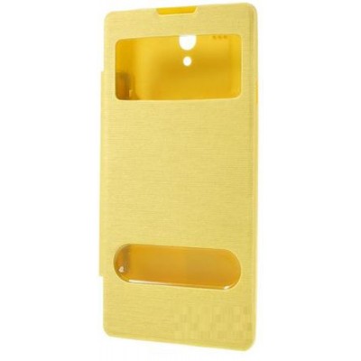 Flip Cover for Huawei Ascend G700 - Yellow