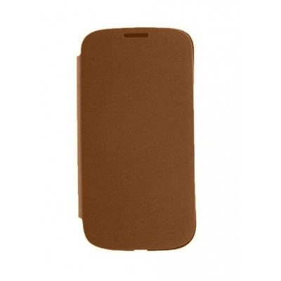 Flip Cover For Huawei G7300 Brown - Maxbhi.com