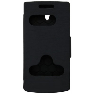 Flip Cover for IBall Andi 4.5P Glitter - Black