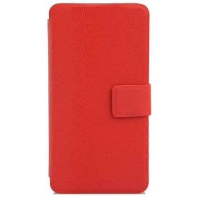 Flip Cover for Intex Aqua i4 Plus - Red