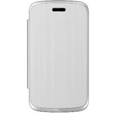 Flip Cover for Intex Aqua Trendy - White