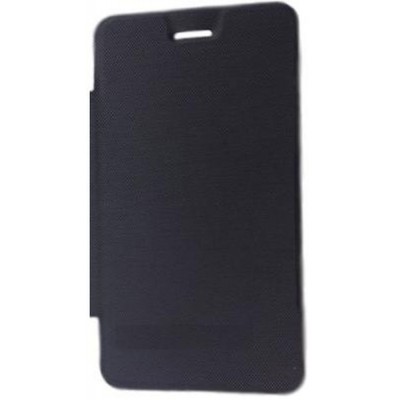 Flip Cover for Intex Aqua V4 - Black