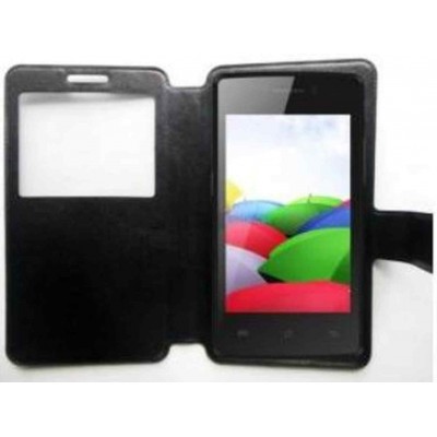 Flip Cover for Karbonn Titanium S4 Plus - Black
