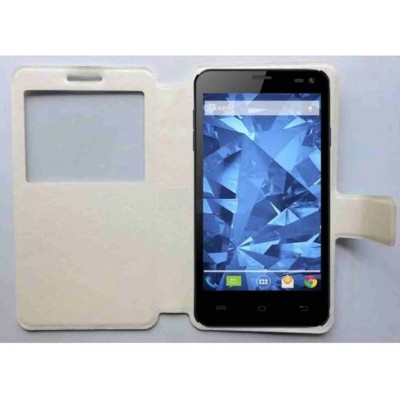 Flip Cover for Lava Iris 460 - White