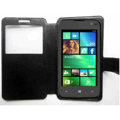 Flip Cover for Lava Iris Win1 - Black