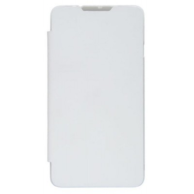 Flip Cover for Lava Iris 400 Colors - White