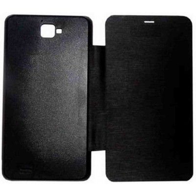 Flip Cover for Lava Iris 401 - Black