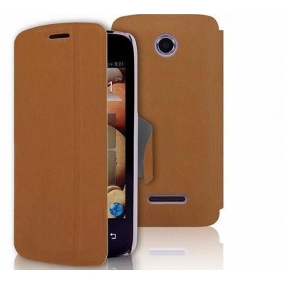 Flip Cover for Lenovo A390 - Brown