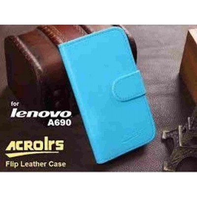 Flip Cover for Lenovo A690 - Blue