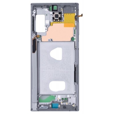 Lcd Frame Middle Chassis For Samsung Galaxy Note 10 Plus 5g White By - Maxbhi Com
