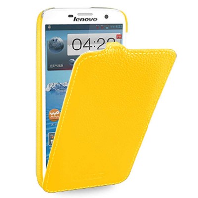 Flip Cover for Lenovo A850 plus - Yellow