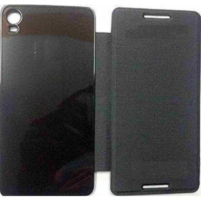 Flip Cover for Micromax A104 Canvas Fire 2 - Black & Gold