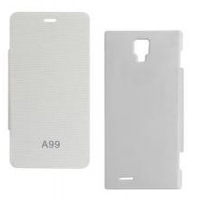 Flip Cover for Micromax A99 Canvas Xpress - White