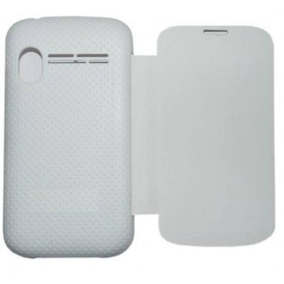 Flip Cover for Micromax Bolt A27 - White