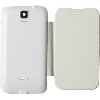 Flip Cover for Micromax Ninja A54 - White