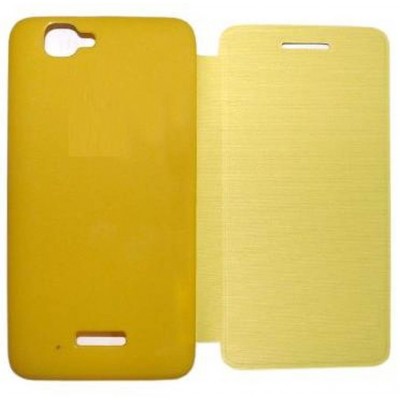 Flip Cover for Micromax Canvas 2 Colours - Yellow