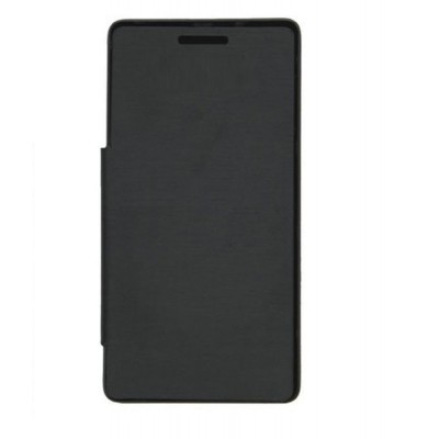 Flip Cover for Micromax Canvas L A108 - Black
