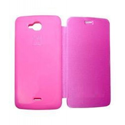 Flip Cover for Micromax Canvas L A108 - Pink