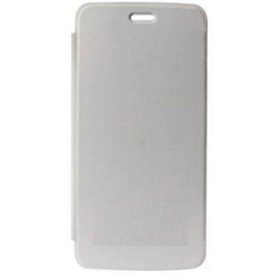 Flip Cover for Micromax Canvas L A108 - White
