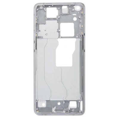 Lcd Frame Middle Chassis For Oppo Find X3 Pro White By - Maxbhi Com